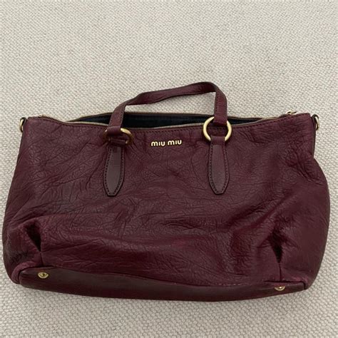 miu miu burgundy bag